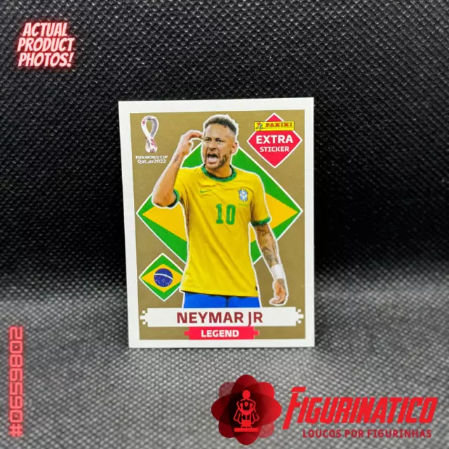 Neymar EXTRA STICKER GOLD LEGEND ALBUM PANINI CATAR 2022 (LAMINA ORO  LEYENDA)