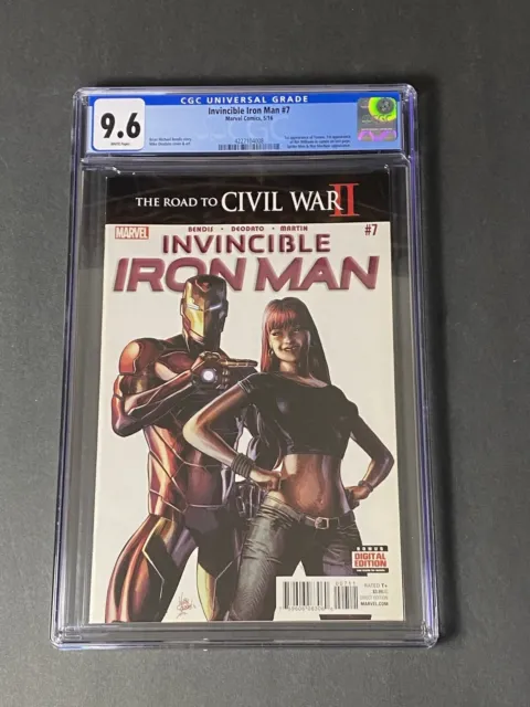 Invincible Iron Man #7 CGC 9.6 First Cameo App Riri Williams Ironheart DISNEY