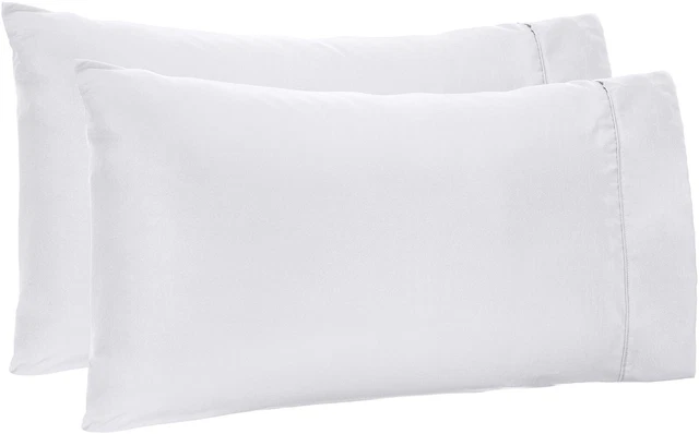 Beautiful Pillow Case Set 1000 TC Egyptian Cotton Solid Colors Queen/King Size