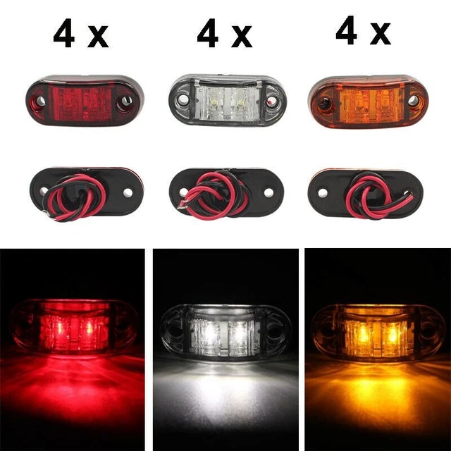 Accessories Marker Indicator Light Lamps Lighting 4 pcs 12V 24V Trailers