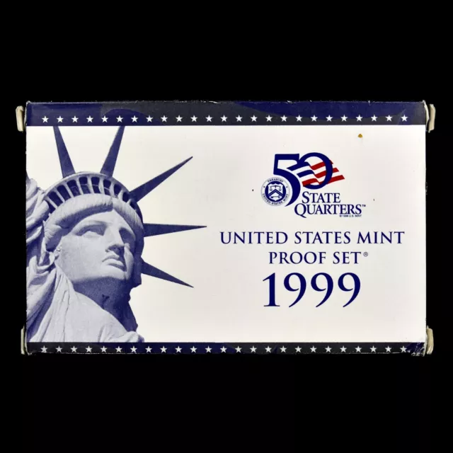 1999-S United States Mint Proof Set ✪ Close Am Lincoln Cent ✪ A M Coin ◢Trusted◣