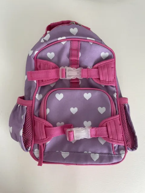 Pottery Barn Kids Mini Mackenzie Backpack Purple Pink Heart Preschool