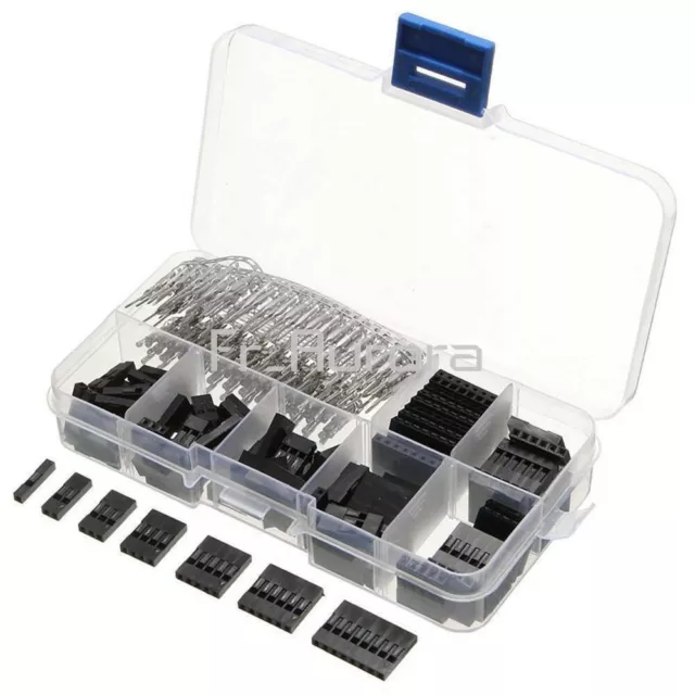 310PCS 2.54mm Male Female Wire Jumper Pin Header Connector Housing Kit with case