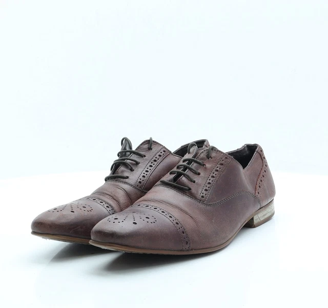 Abito Oxford da uomo preworn marrone finta pelle UK 7 EU