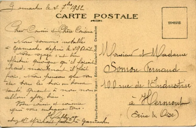 Carte Postale / La Somme Gamaches Halte De Gamaches La Gare Train 2