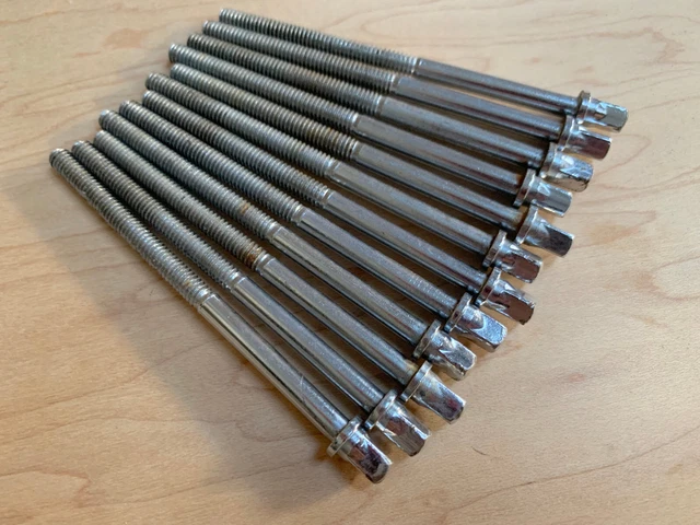 ROGERS 3" TENSION ROD Parts Marching Snare Rack Tom Drum 60s 70s Vtg Lot 12x