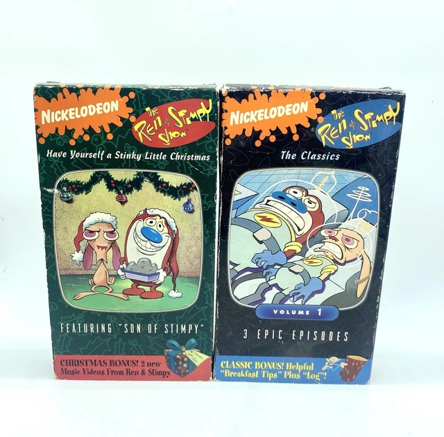 2 REN AND Stimpy Nickelodeon VHS Classics Vol 1 & Stinky Little