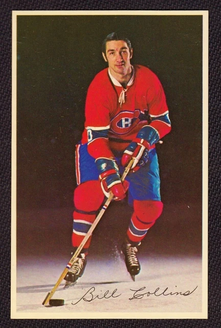 BILL COLLINS 1969-71 Montreal Canadiens Team Issue Postcard EX