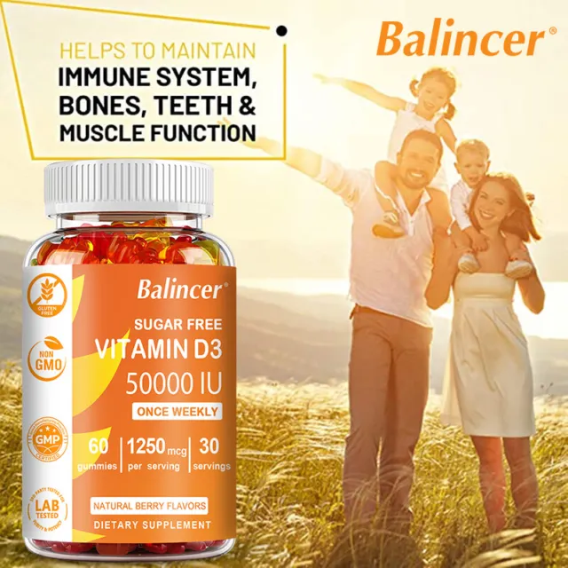 BALINCER - HIGH Potency Vitamin D-3 50,000 IU 60 Gummies $12.93 - PicClick