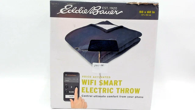 Eddie Bauer | Smart Heated Electric Throw Blanket - Reversible Sherpa