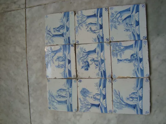 set   18h  century delft  bibical tiles  bible (9) 2