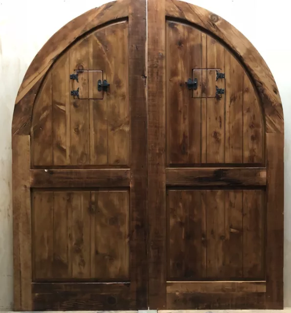 Rustic reclaimed lumber arched/square top door solid wood castle winery U CHOOSE 2