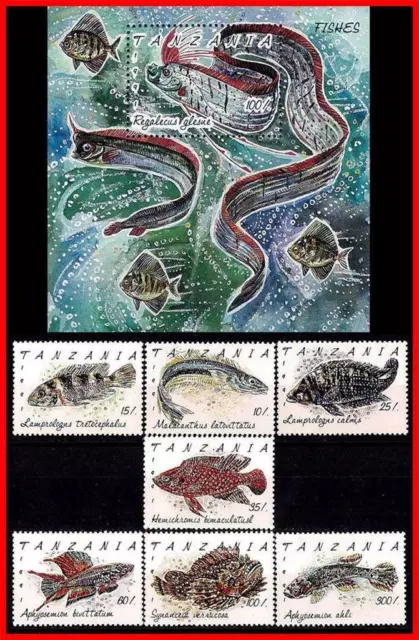 Tanzania 1991 FISH + S/S  MNH  MARINE LIFE