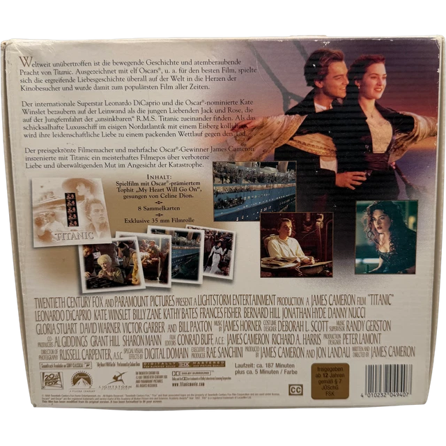 TITANIC LIMITED EDITION VHS mit 35mm Filmrolle Box Sammlerbox EUR 19,99 ...
