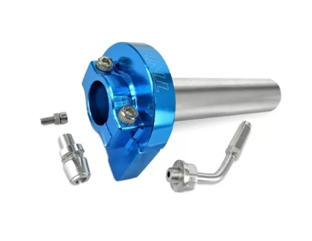 Poignée De Gaz tirage Rapide Universel Moto Alu Bleu Anodisé