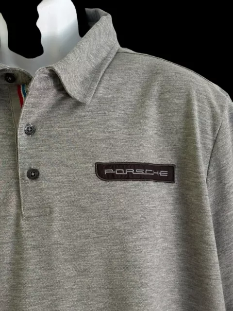 PORSCHE DESIGN MENS Polo Shirt HERREN RUGBY CLASSIC COLLECTION Gray XL ...