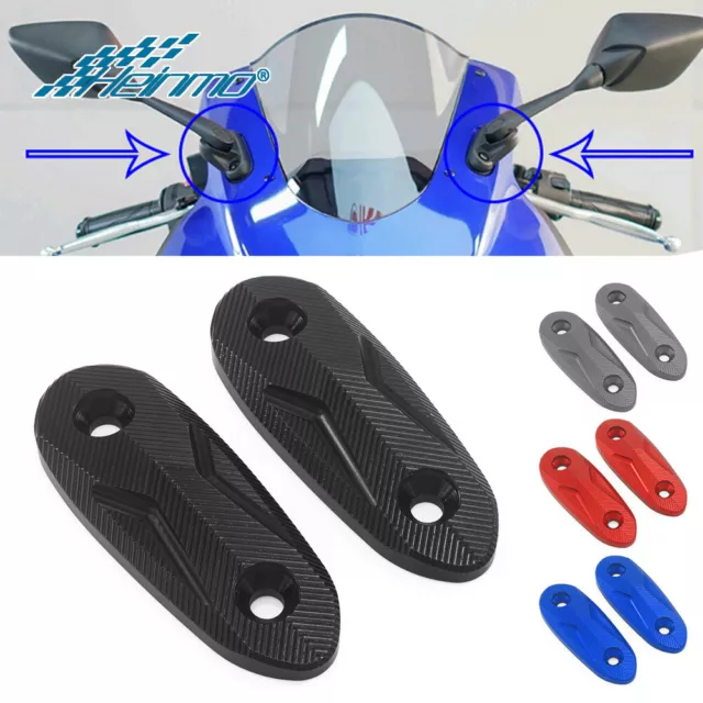 For 2019 - 2023 Yamaha R3 Aluminum Mirror Hole Cover Cap Block Off Base Plate