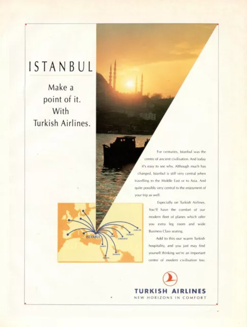 Turkish Airlines Istanbul 1993 Advertising' Vintage