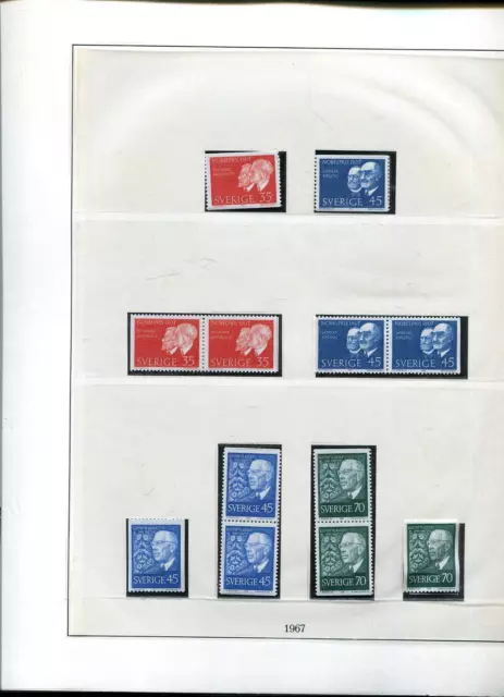 Sweden 3. Quarter 1967 - 1976 IN Lindner-T Illustrated Album (MNH)