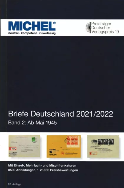 MICHEL Deutschland Briefe-Katalog 2021/22 Band 2 (Mai 1945 bis 2021); neuwertig