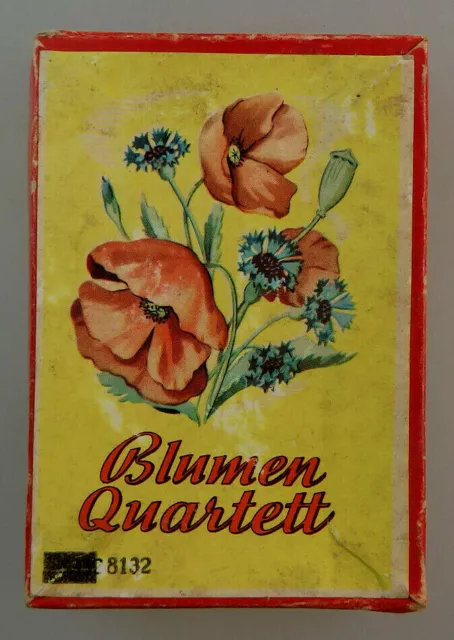 Nr. 8132 Blumen Quartett 24 Karten 6 Quartette um 1950 (88900)