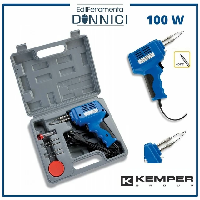 Saldatore Per Stagnatura Professionale KEMPER 3025CD 100W – 230V, Con Due Punte In Rame Diametro 7,8 Mm, Per Impieghi Gravosi