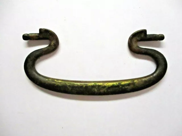 Bail Handle For Drop Pull Repair Dark Solid Brass Antique w/ Sketched Dimensions