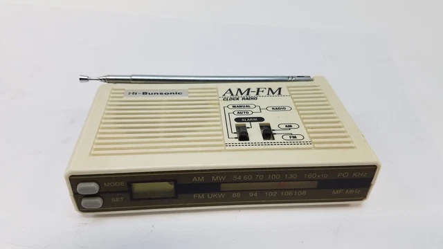 Hi Bunsonic AM-FM Clock Radio