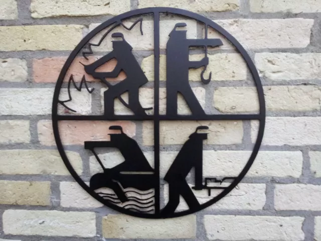 Feuerwehr Logo Stahl Wappen retten helfen bergen schützen Emblem Gerätehaus
