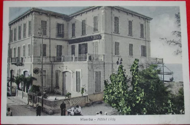 Cartolina Paesaggistica Anni 30-40 Viserba Hotel Lido Emialia Romagna Rimini #2
