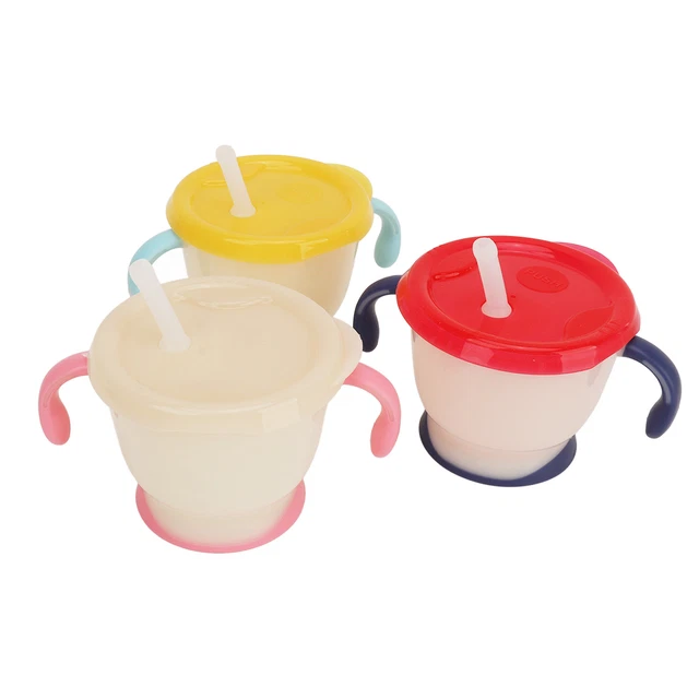 3 piezas taza de paja para bebé 150 ml taza de entrenamiento a prueba de derrames de gran capacidad para niños pequeños