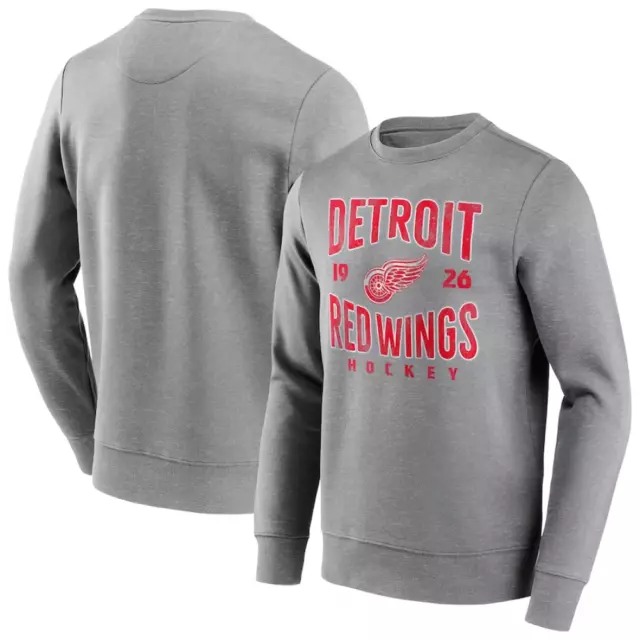 Detroit Red Wings Hoodie Men's NHL Fanatics Ice Hockey Sweatshirt Top - New
