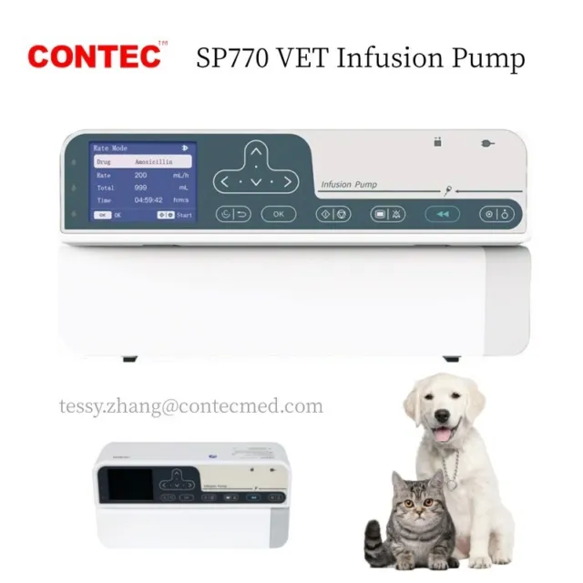 SP770-VET Veterinary Digital Volumetric Infusion pump Flow control Alarm Battery