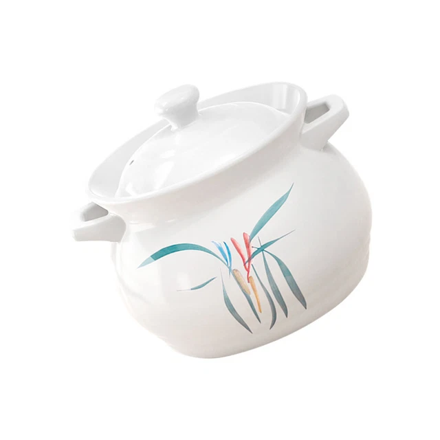 Pentola Antiaderente 5 Quart Con Coperchio – Rivestimento In Ceramica Bianco, Manici Cool-Touch, Adatta A Induzione - 5