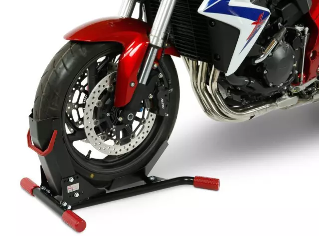 Motorradwippe Motorrad-Ständer Vorderrad Radklemme vorne Montageständer schwarz