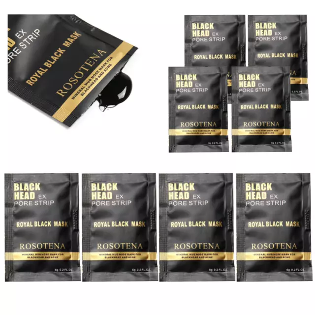 Kit Black Mask 8 Bustine Monouso - Maschera Viso Anti Punti Neri Pulizia Viso