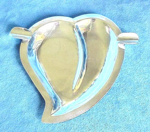 Large 134 Gram Vintage JENNY'S Sterling Silver Valentine Day HEART Tray Mexico
