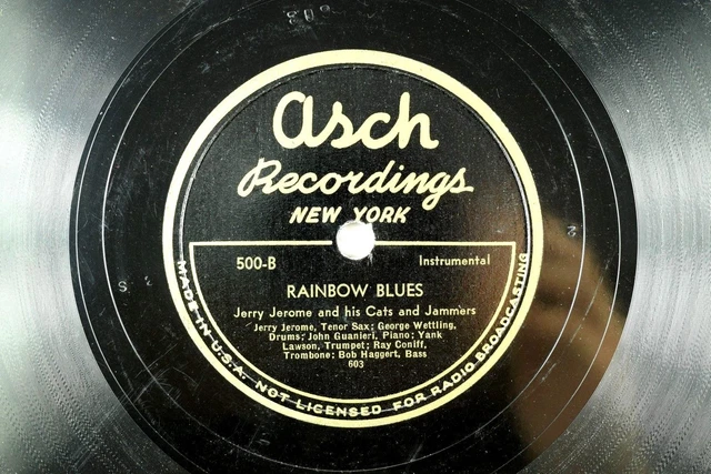 Jerry Jerome & His Cats & Jammers - Hot Jazz 78 RPM - Rainbow Blues  A14