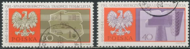 Polen 1966 1000 Jahre Polen Mi-Nr. 1738-1739 Polska Poland gestempelt o