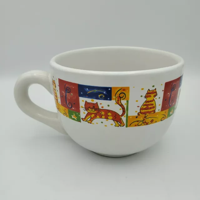 Cat Coffee Mug Royal Norfolk Tea Cocoa Whimsy Pattern Tabby Kitty Winking 16 oz