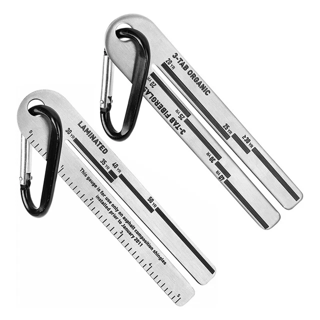 Paquete de 2 calibre de tejas 4/09, herramienta de medición para tejas, medidor de tejas Too S9P7