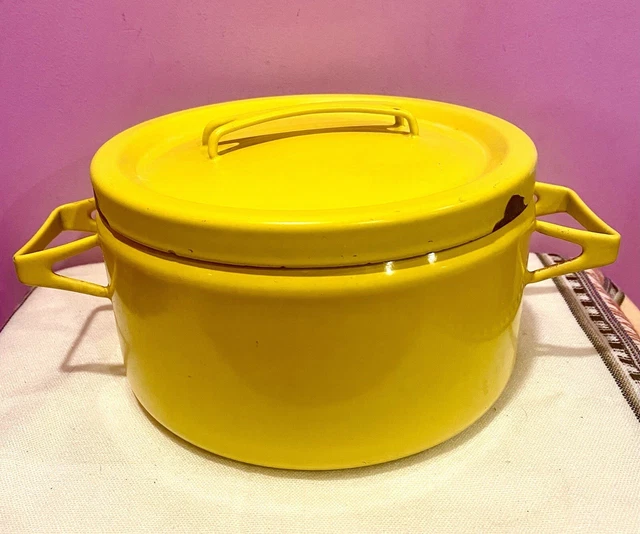 HACKMAN／FINEL／Seppo Mallat／casserole Vintage Mid-century Arabia Finel Finland Enamel Casserole - Seppo