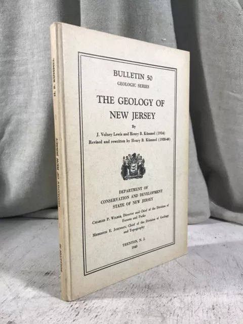 Geology of New Jersey, 1940 Original NJ Geological Survey Bulletin 50, Map