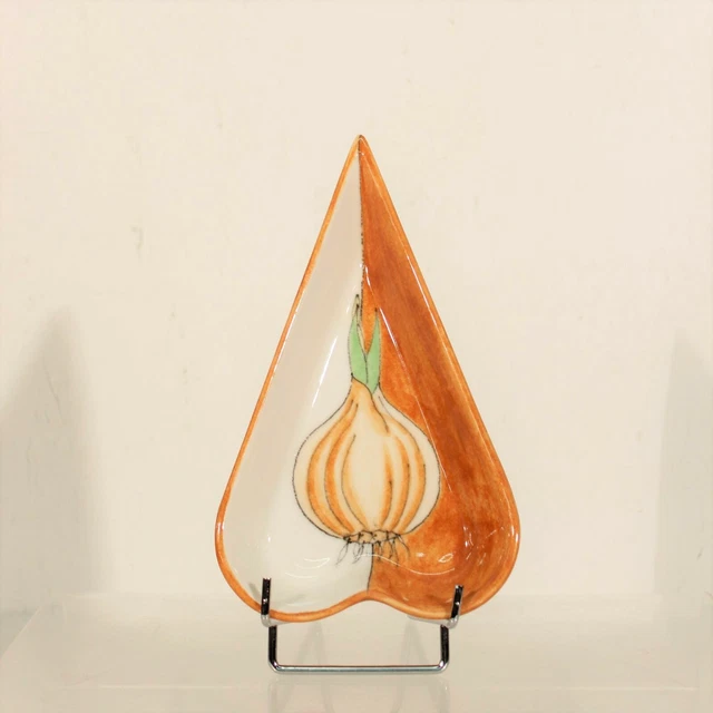 Coupe vintage décor oignon faïence Italie 1960s dlg Quadrifoglio