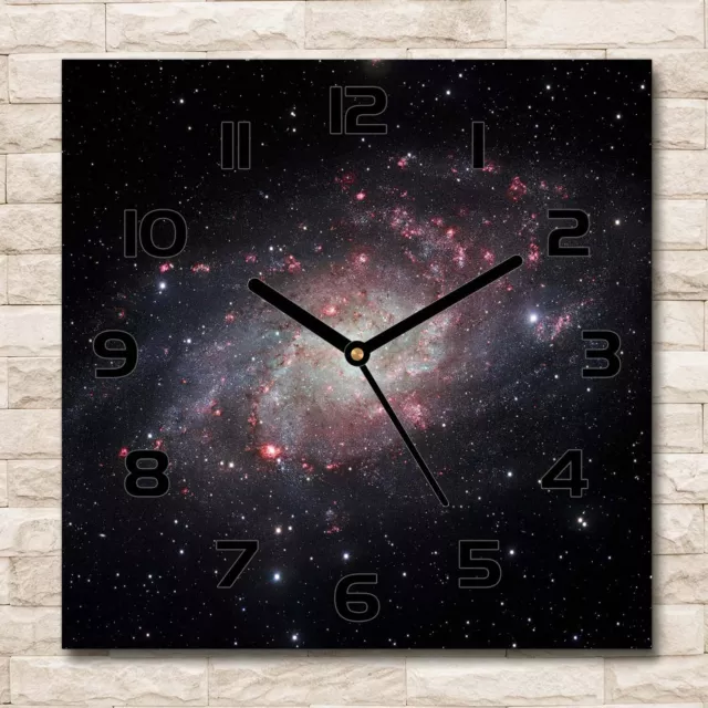 Reloj Decorativo de Vidrio Templado Estilo Moderno Variantes 30x30 Nebulosa Espa