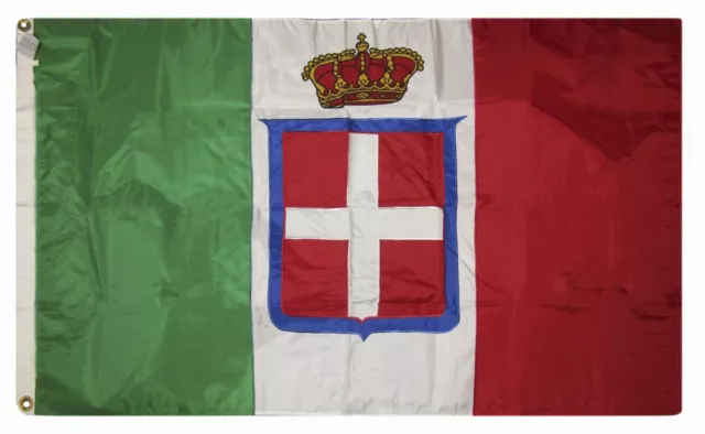 3x5 Embroidered Kingdom Italy Royal Crown 600D SYNTHETIC COTTON Flag