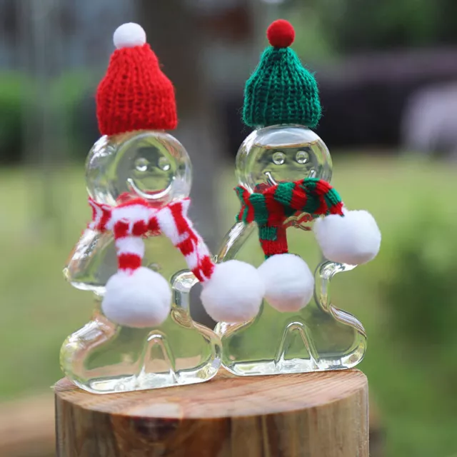 1Pc 200ML Christmas Bottles Xmas Gingerbread Man Bottles Candy Jars Drink Bot Sp