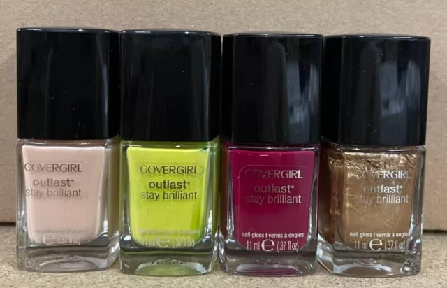 2 PACK Covergirl Outlast Stay Brilliant Nail Polish 0.37 oz **CHOOSE COLOR**