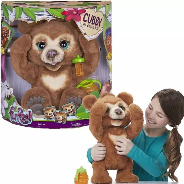 🐻 Peluche Doudou Interactive Cubby L'ours Curieux Ourson Très