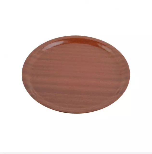 6 x Round Wooden Mahogany Pizza Serving Trays 3 Sizes - 330mm, 370mm or 435mm